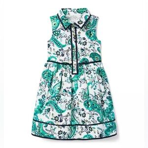 Janie and Jack 18-24 Months Baby Girl Green Floral Paisley Satin Dress